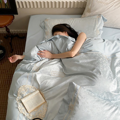 Little Lady's Premium 100-Count Long Staple Cotton Damask Quilt Set with 100% Cotton Embroidered Bedspread Set - Manufacturer of Cotton Bedding