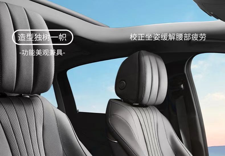 New memory foam car headrest can be customized LOGO headrest lumbar support waist pillow chair lumbar support