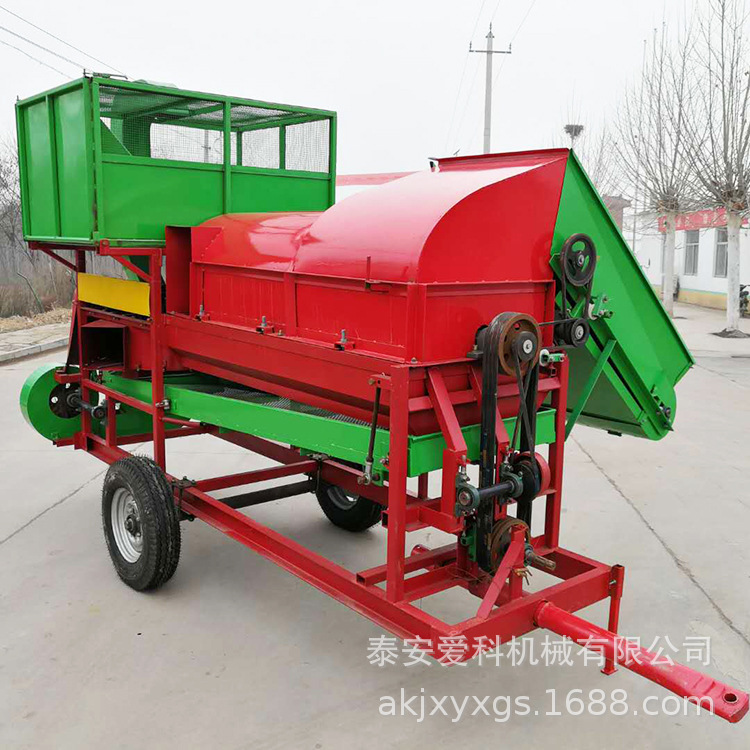 自捡式花生摘果机临沂家用花生摘果机干湿两用花生脱秧机打果子机