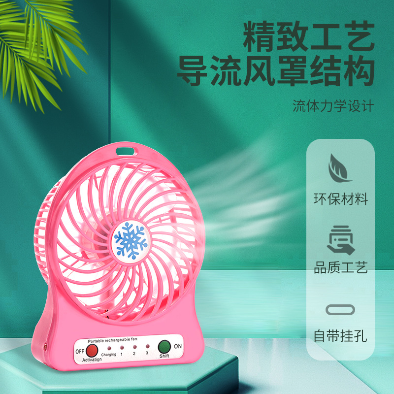 Factory Direct Sales Snowflake Banana Wholesale USB Student Mini Outdoor Dorm Office Desk Fan