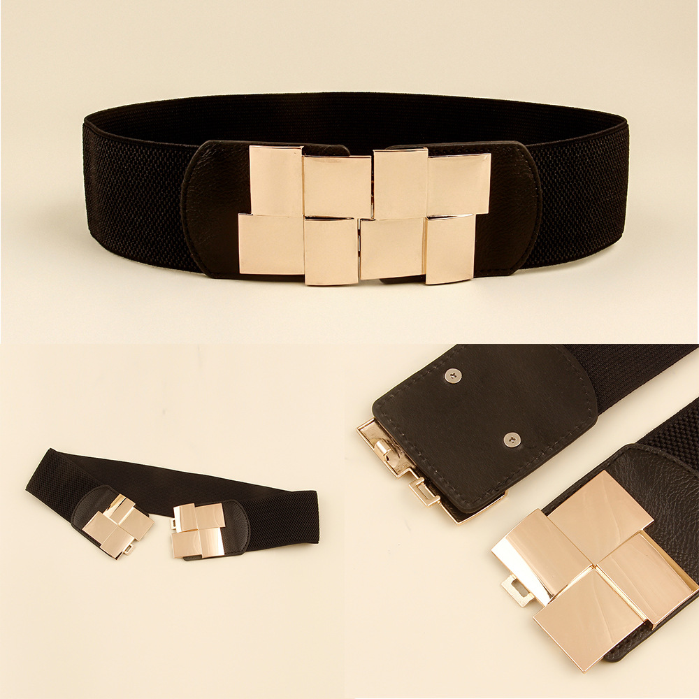 84g Weight Belt Classification 1 Piece Quantity Holiday, Selfie Occasion Pu Leather, Alloy Material Geometric Pattern Women's Gender Plating Design Basic Style Basic Geometric Pu Leather Alloy Plating Women's Leather Belts 4