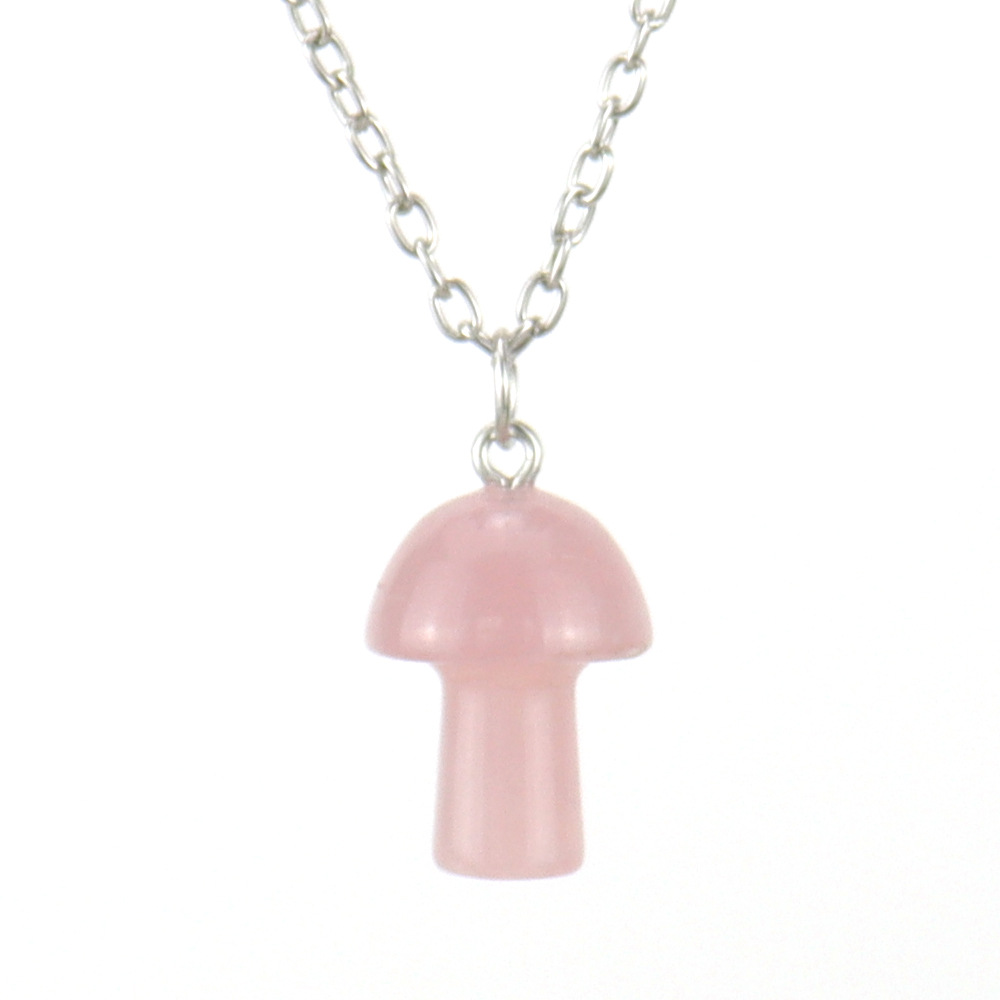 Simple Style Mushroom Crystal Handmade Pendant Necklace 1 Piece