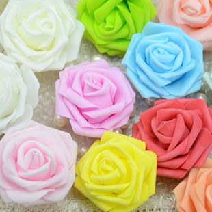 Manufacturer 8cm Foam Artificial Rose Flower Artificial Plant Color Changing Rose Artificial Flower Head Artificial Flower Wholesale