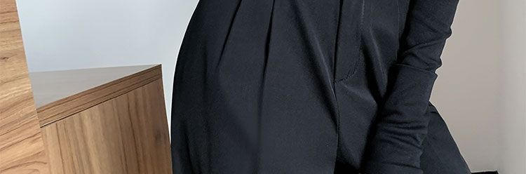 黑色西装裤女春秋新款韩版休闲直筒垂感宽松阔腿裤高腰显瘦长裤潮详情23