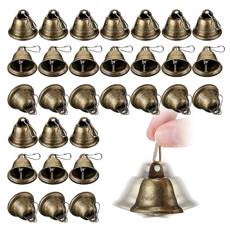 Christmas Tree Bell Bronze 3.8cm Bell Horn Pendant DIY Wind Chime Metal Material Accessories Pet Decoration