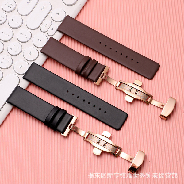 men's ultra thin leather soft women's men's watch strap