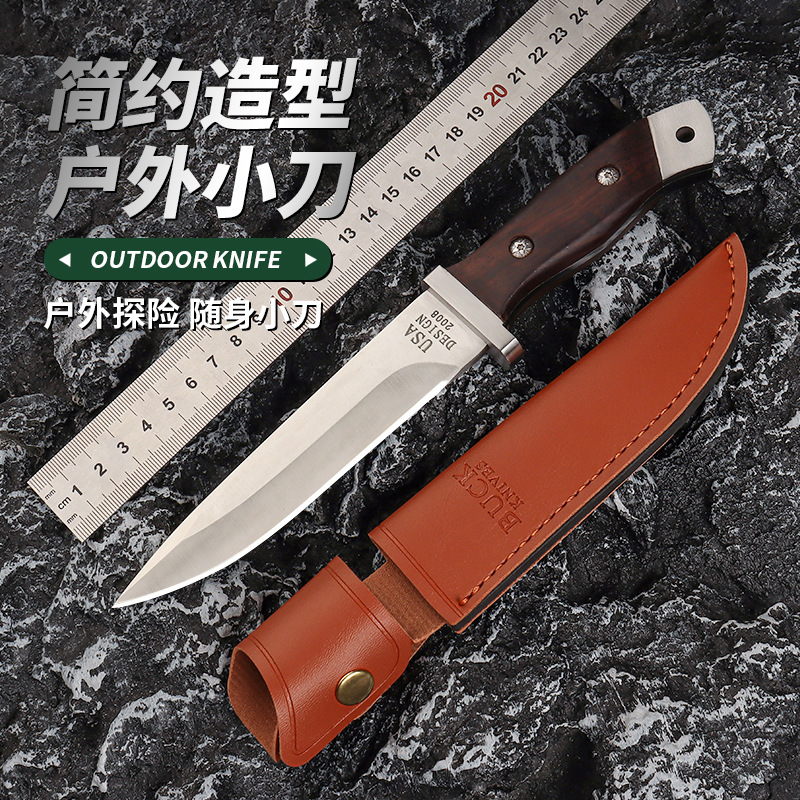 新款刀具户外直刀野外求生刀加厚战术小刀锋利割肉多功能露营刀