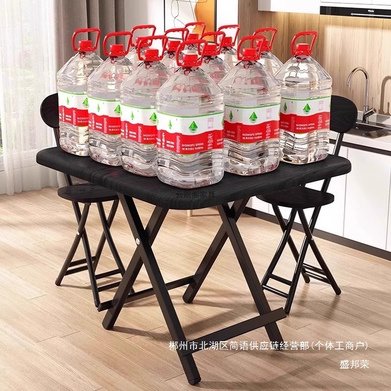 Fábrica directa mesa de comedor plegable doméstica 80x80 mesa de alquiler simple mesa de comedor mano cuadrada