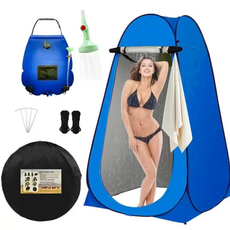 Bolsa de ducha solar portátil para exteriores, para camping, almacenamiento de agua para baño al aire libre, fácil de colgar, transfronterizo