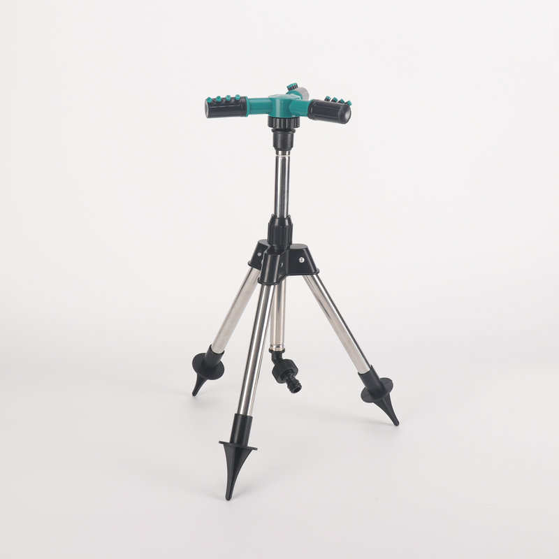 Rotación automática rociador soporte longitud telescópica 30cm - 50cm herramienta de riego de jardín paquete de boquilla verde