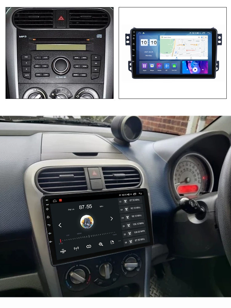 Подходит для автомобилей V-образный 08-14 OPEL AGILA Suzuki Ritz/Splash, большой экран Android навигатор