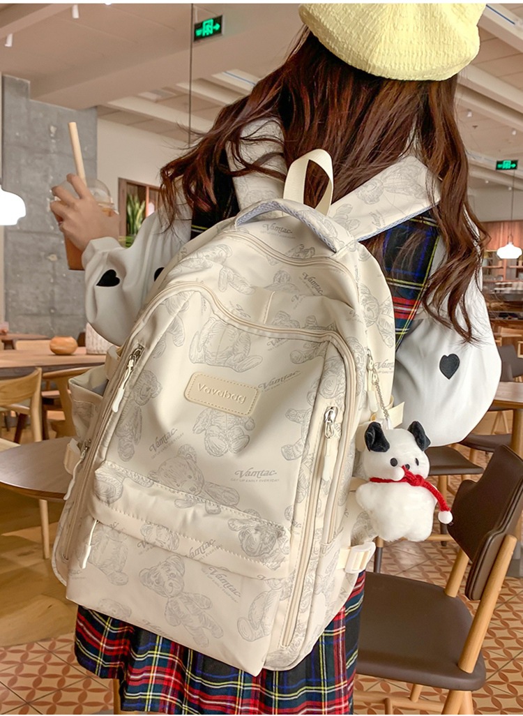 2024 New Large Capacity Stylish Backpack Daily Versatile Men and Women Backpack High School Student Campus Student Bag