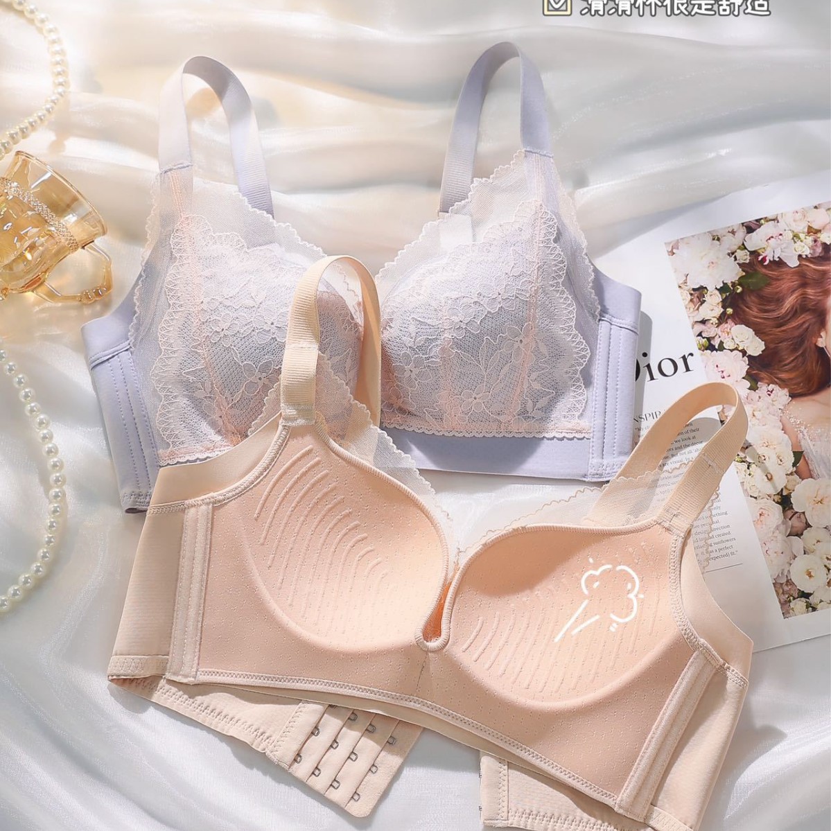 Venta directa de fábrica comercio electrónico transfronterizo Sudeste de Asia Vietnam Tailandia damas sin costuras sujetador de recogida lateral cómodo