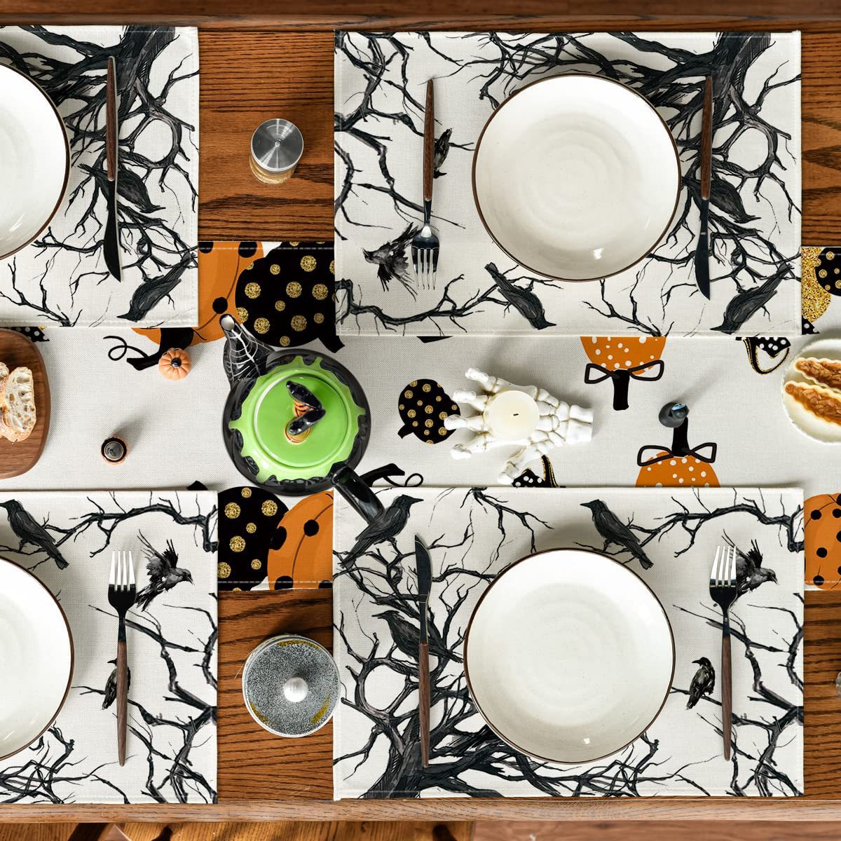 110g Weight Tablecloths Home Textiles & Decor Type tablecloth Event & Party Supplies 1 Piece, 1 Set Quantity Casual, Party Occasion Linen Material Halloween, Day of the Dead Festival Skull Pattern Funny Style Halloween Day Of The Dead Funny Skull Linen Casual Party Tablecloth Party Supplies Tableware 1 Piece 1 Set 4