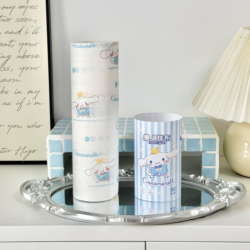Hello Kitty正版抹布50张卷抽式吸水吸油玉桂狗凯蒂猫印花无纺布|undefined