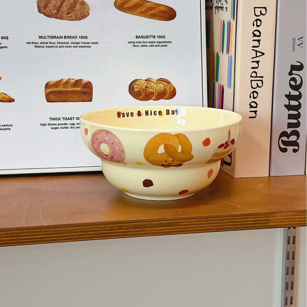 빵 물방울 7inch 국수 그릇