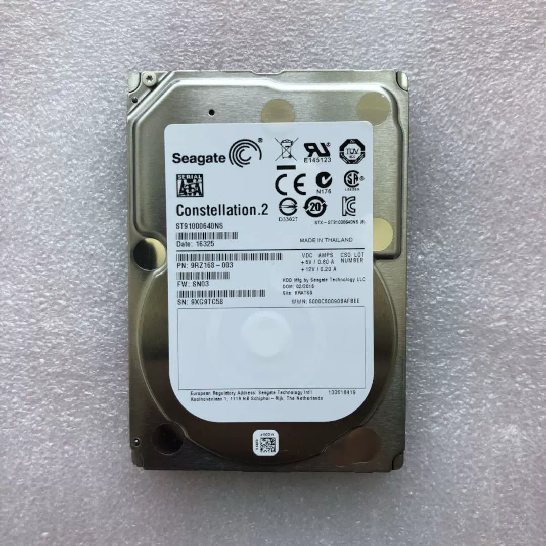 Оригинальный ST91000640NS 1T SATA3 2,5-дюйма 7200 об/мин 1TB серверный жесткий диск 500G