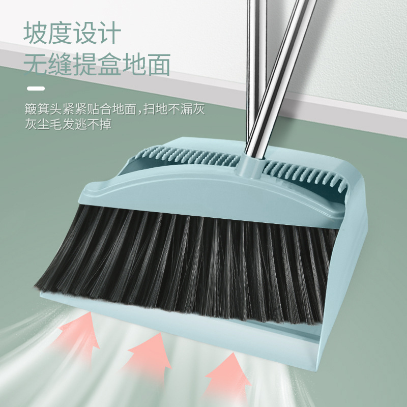 Li Lin broom dustpan suit soft wool sweeping combination household quality broom with teeth broom wholesale