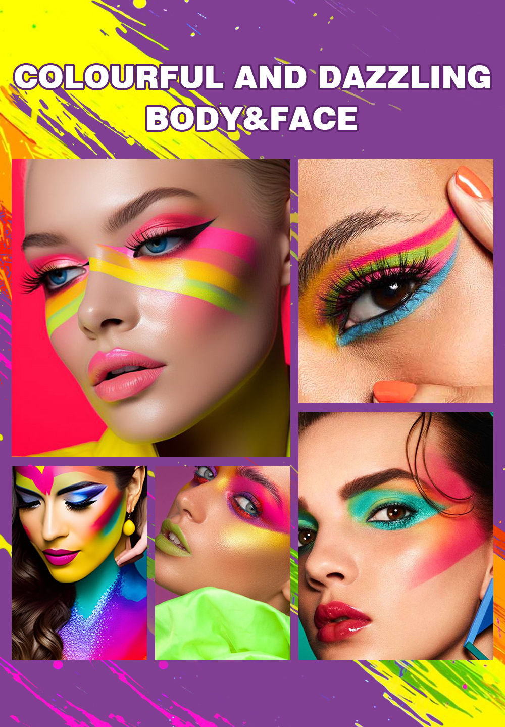 QIBEST body and face painting Stick, natural and three-dimensional contour modification, brightening skin tone, washable face painting pen Item Picture