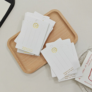 In-Stock Hairpin Card Paper Packaging White Hair Tie Card Hair Accessory Card Bracelet Jewelry Card Wholesale