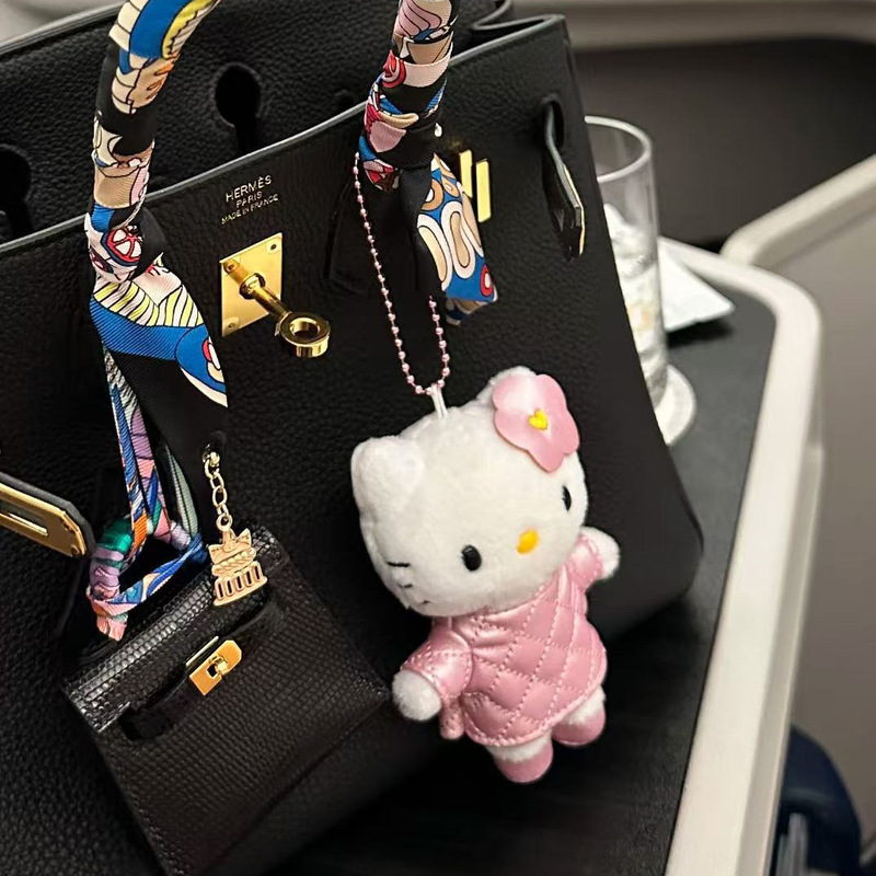 菱格hellokitty高级感书包毛绒公仔小饰品女生可爱包包挂件kt玩偶|undefined