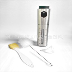 目盛付きステンレスインジェクションボトル + ホッパー + シリコンブラシ + ブラシセットoil sprayer