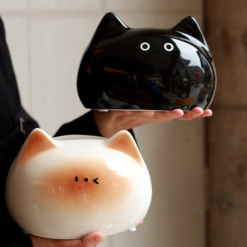 Serie de gatos siameses linda caja de dibujo caja de pañuelos linda y divertida caja de papel de servilleta de escritorio moderna decoración nueva caja de dibujo