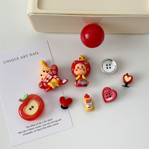 Apple Boxing Star People Original Hole Shoes Accessory Cute Cartoon Shoe Flower Decoration DIY Resin Accessories Shoe Clips