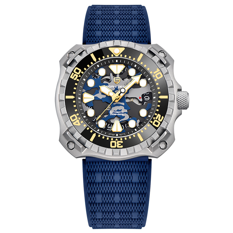Pagani bojiani PD-YN009 reloj para hombre concha de acero cinta luminosa impermeable reloj mecánico automático