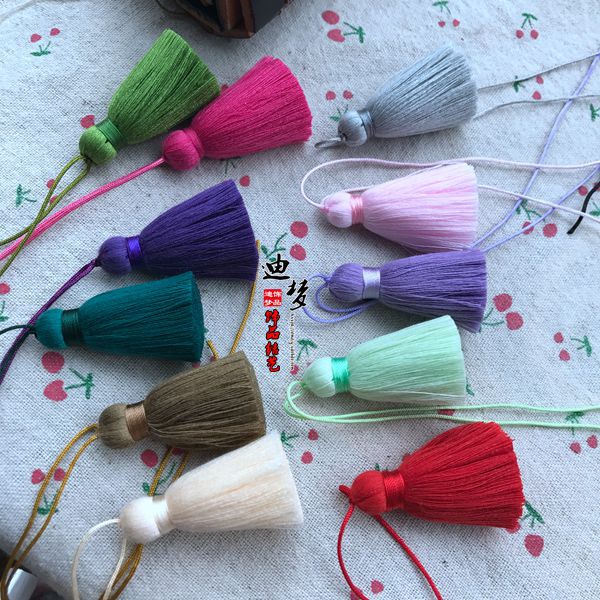 DIY饰品配件/结棉线短胖款流苏 多色钥匙扣手链吊穗流苏穗子
