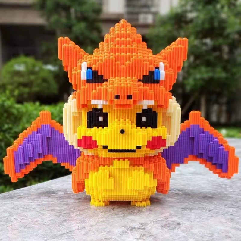 Конструктор (Lego) Огнедышащий Пикачу в драконе — коллекционная модель, с молоточком