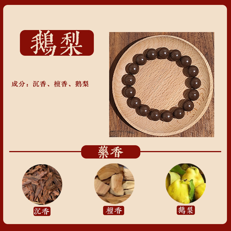 直播天然合香珠手工古法药香持久文玩降真香中药手串佛珠|undefined