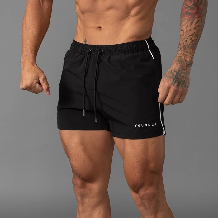 YOUNGLA Men's Shorts Summer New Gym Sports Fitness Running Training Quick-drying Breathable Shorts None