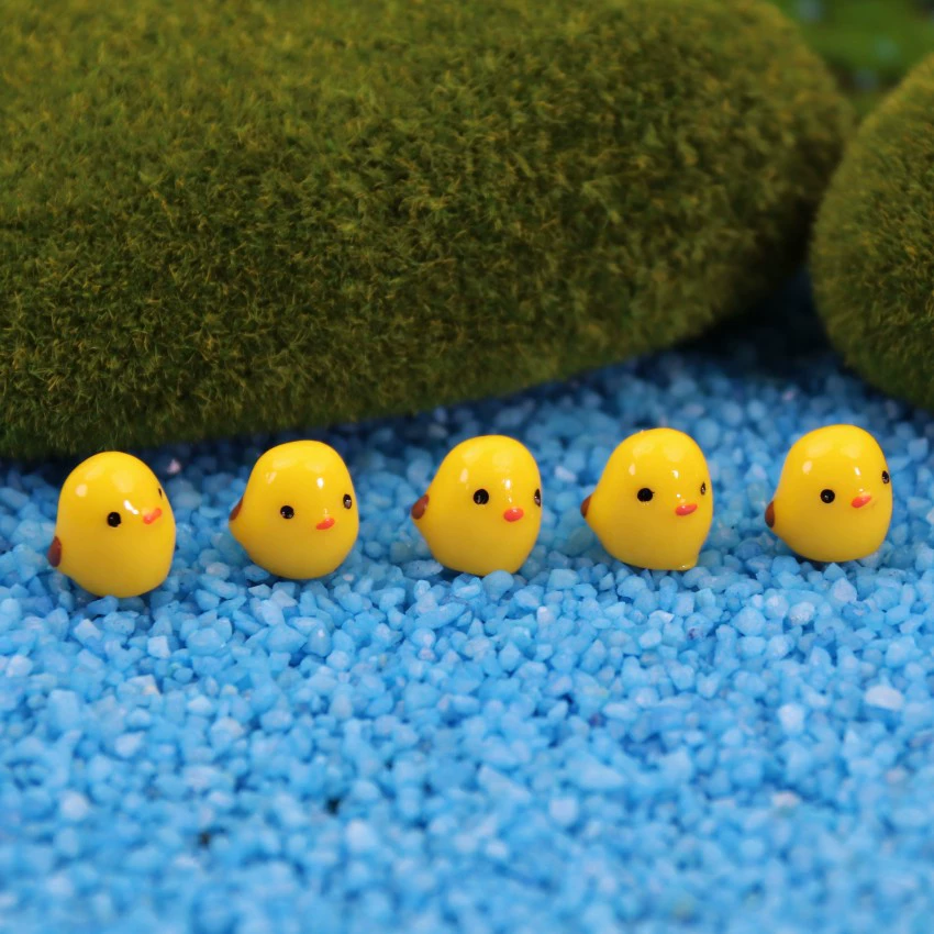 Мультфильм маленькие желтые куриные волосы украшения кулон DIY ювелирные изделия аксессуары из смолы крем телефон оболочка зажим для волос материал