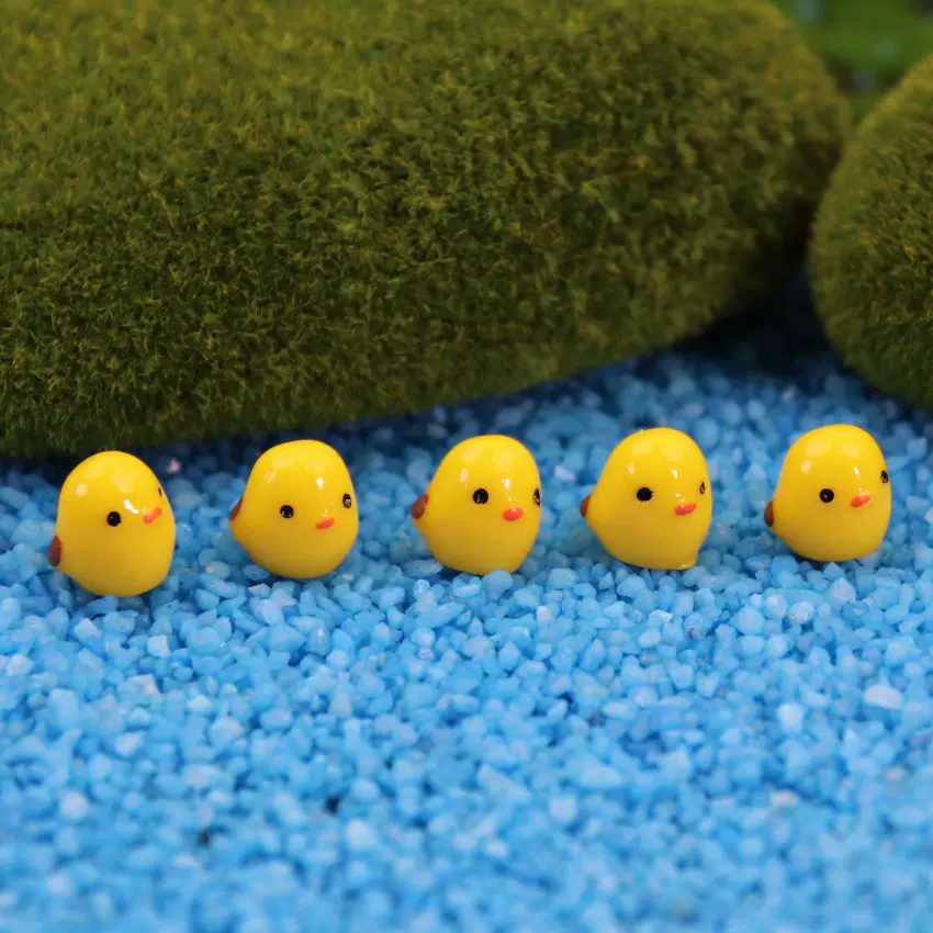 卡通小黄鸡发饰挂件diy饰品树脂配件奶油胶手机壳发夹材料摆件