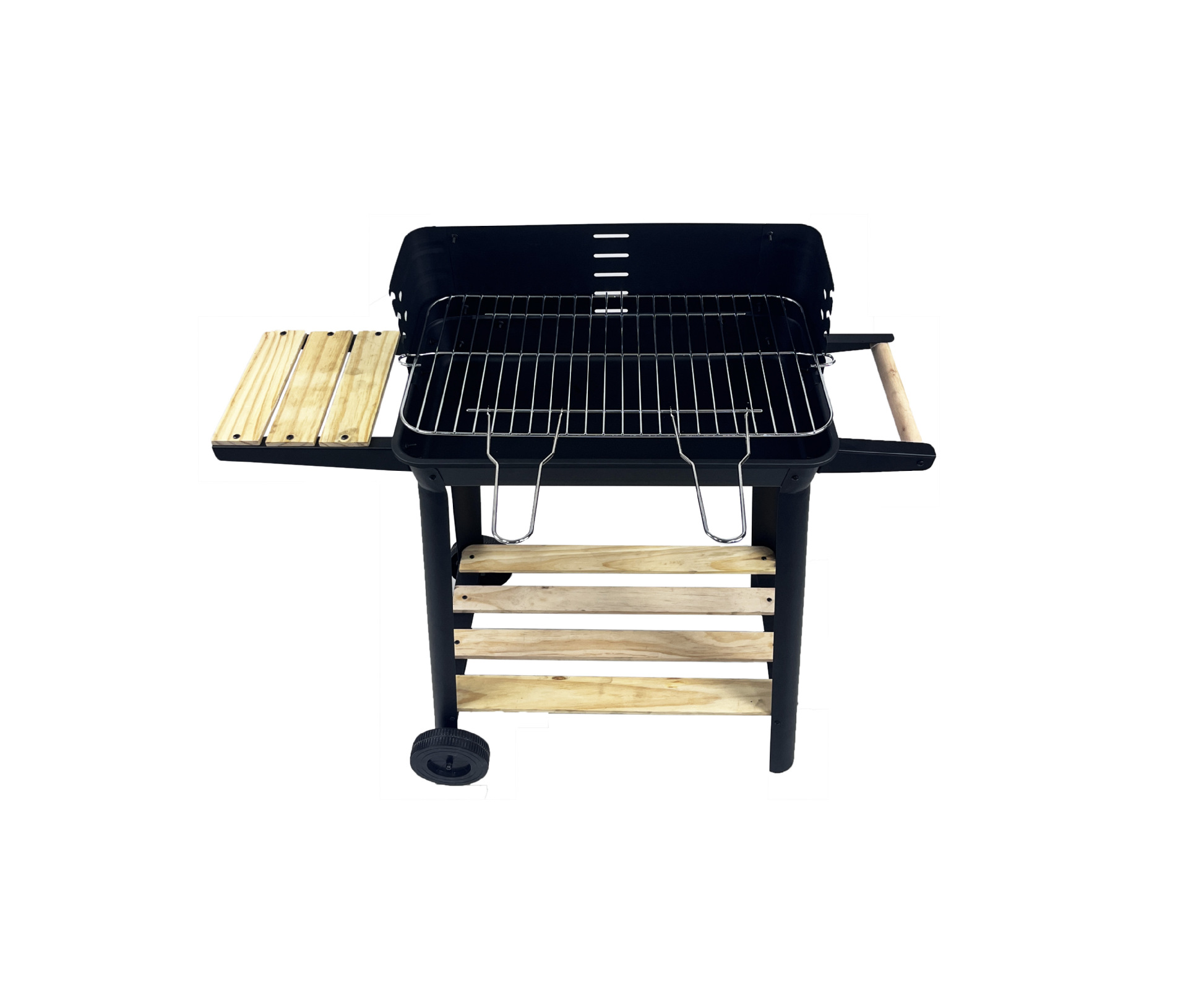 Soy una fábrica Parrilla de barbacoa de carbón grande engrosada camping barbacoa estufa barbacoa ruedas carro estufa bosque estufa