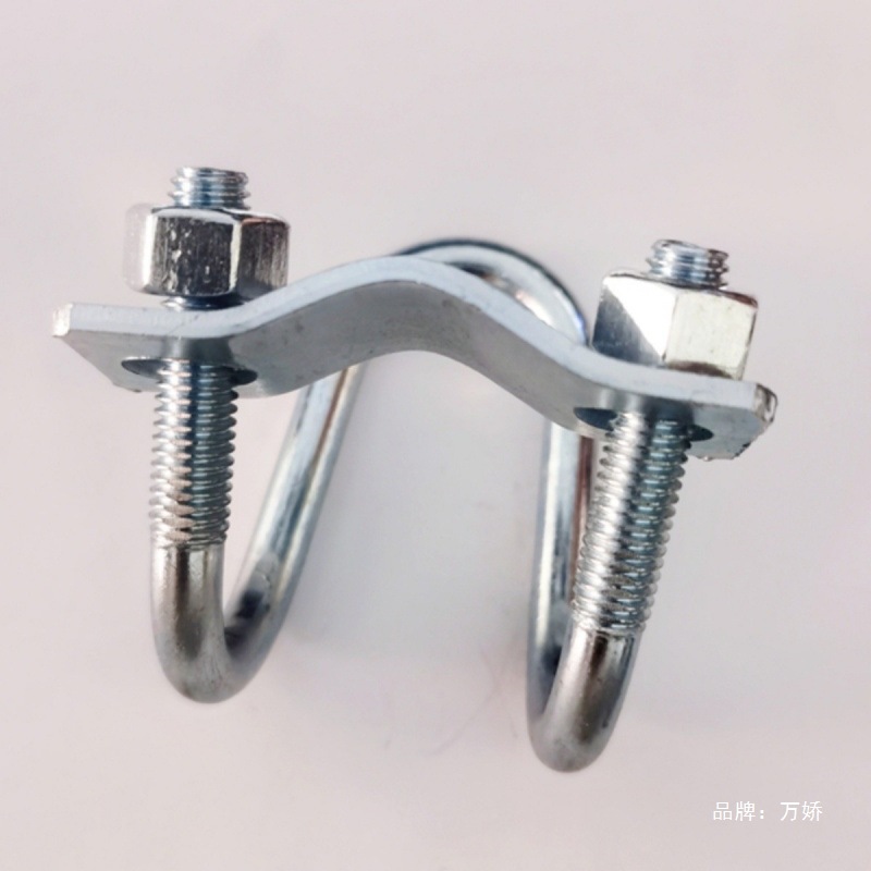 双U型十字管卡双U十字抱箍卡箍大棚猪场固定卡扣铁管钢管固定管卡