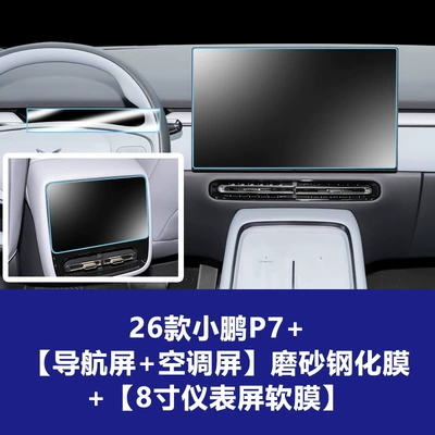and Durable Tempered Glass Screen Protector for, Car interior film - 26-models-of-xpeng-p7-156inch-navigation-rear-air-conditioning-frosted-tempered-film-instrument-soft-film