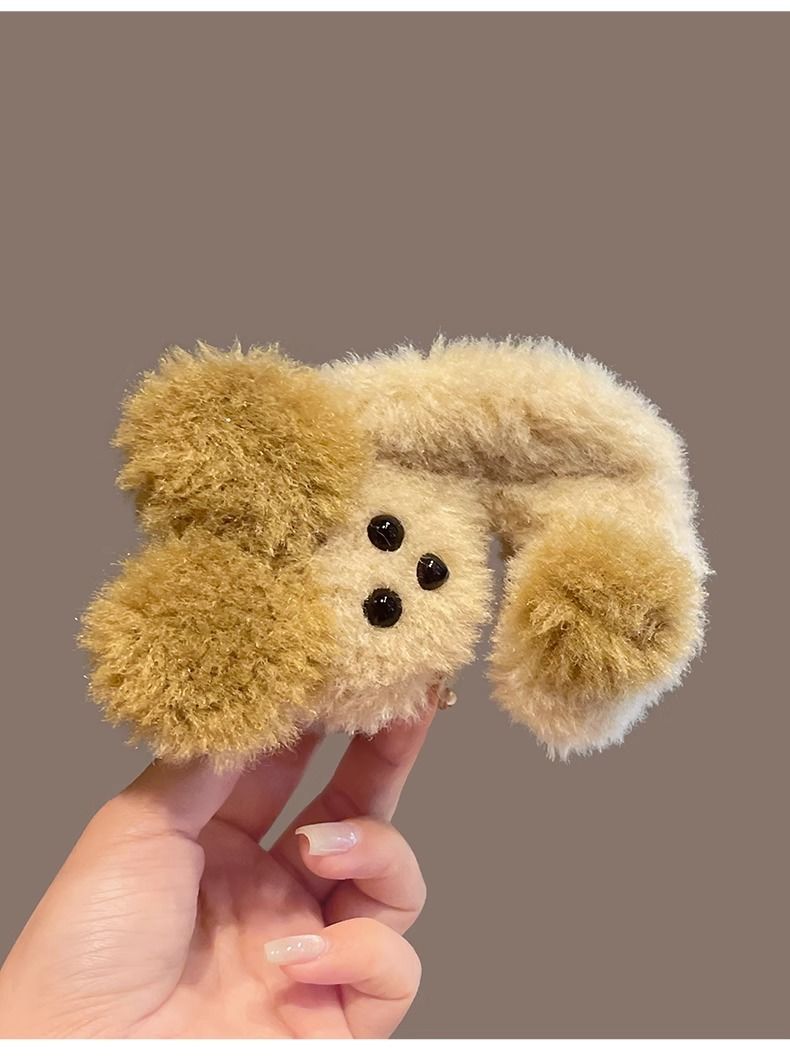 Women's Gender Cute Sweet Women's Cartoon Color Block Plush Hair Claws