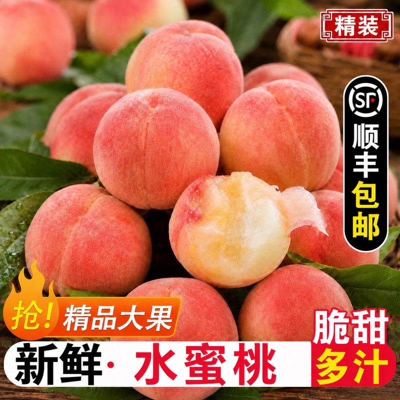Authentic Fresh Peaches, Seasonal Fruit, Free Shipping, Whole Box Gift Box, Sweet and Juicy Crisp Peaches for Pregnant Women Authentic Fresh Peaches, Seasonal Fruit, Free Shipping, Whole Box Gift Box, Sweet and Juicy Crisp Peaches for Pregnant Women
