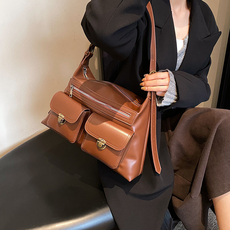 Cross-border 2026 nuevo bolso de moda de primavera PU bolso de bolsillo de mujer bolso retrógrado bolso de hombro