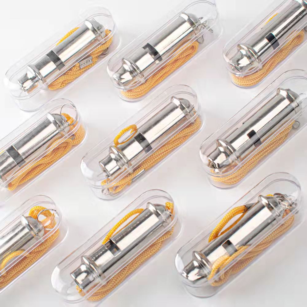 Silbato de metal entrenamiento de alta frecuencia silbato de salvamento equipo de policía al aire libre mascota árbitro silbato no nuclear silbato profesional al por mayor