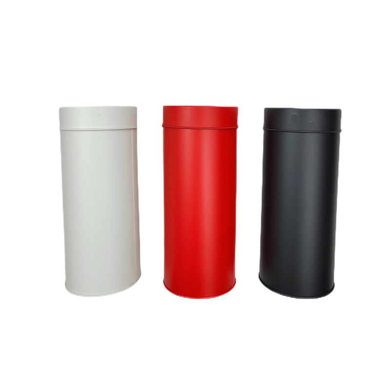 En stock cubierta de calidad al por mayor color sólido mate negro té olla hojalata flor té redondo olla Pu'er caja de hierro image 3