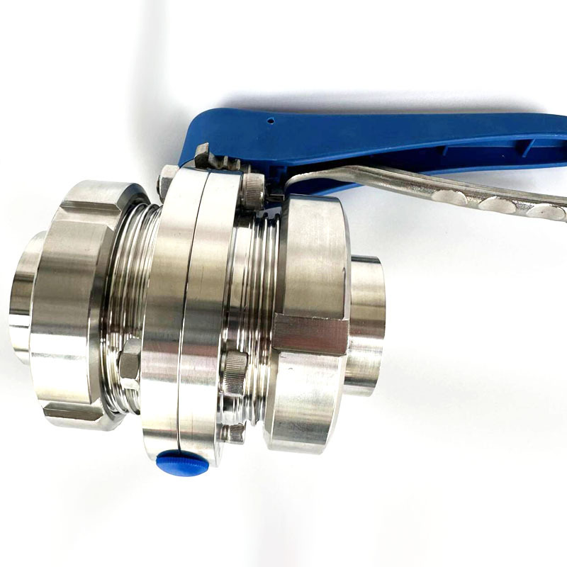 Ѽ���ֱ�����ֵ±��ӵ���DIN11851 UNION BUTTERFLY VALVE