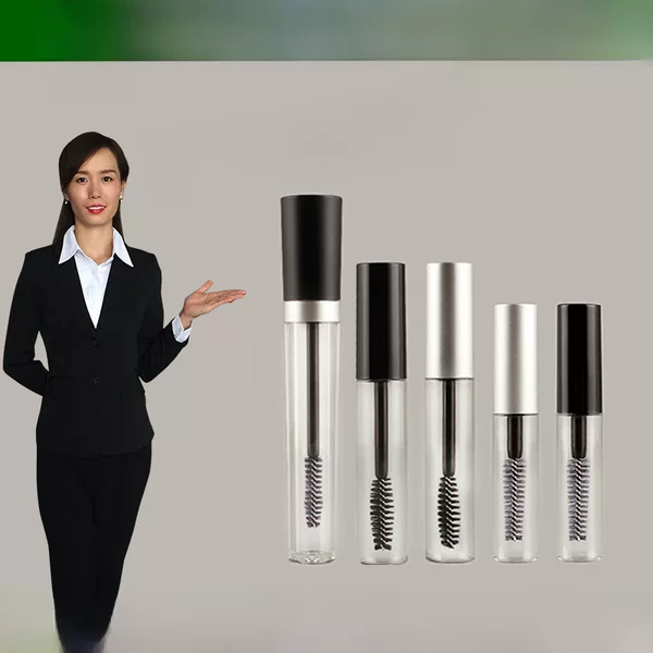 Explosions diy plastic black silver transparent mascara tube packaging material spot transparent round eyelash growth liquid tube