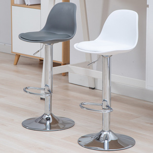 Bar Chair Nordic Style Modern Simple Front Desk Chair Lift Chair Home High Stool Bar Chair Backrest Fashion