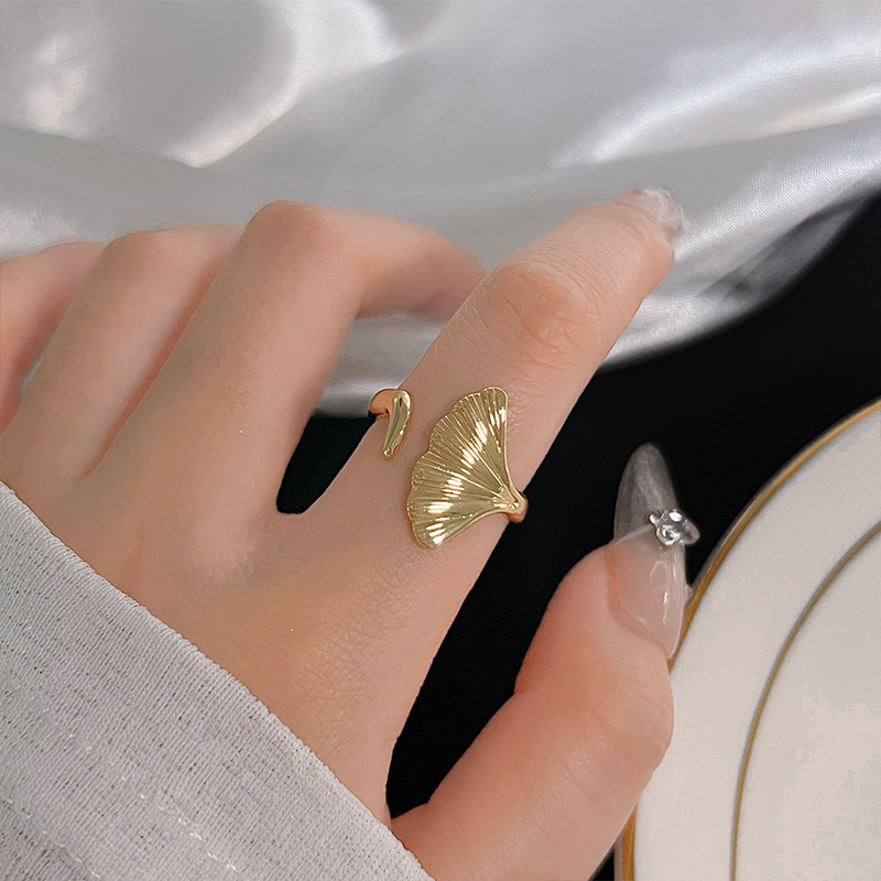 新中式复古沙金开口可调节戒指女新款时尚甜美轻奢小众精致指环|undefined