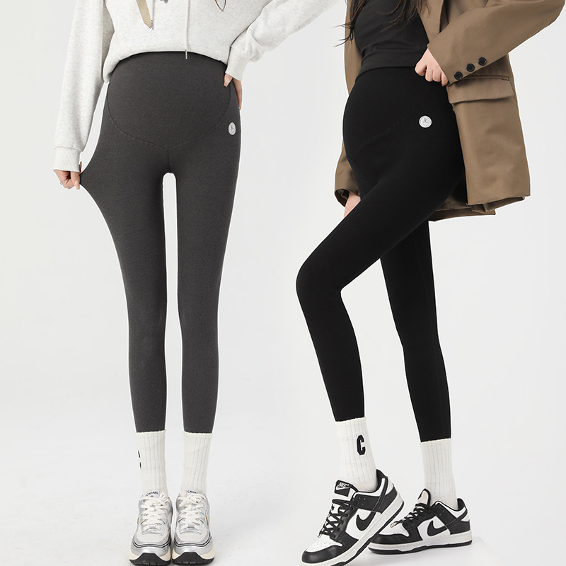 Maternity Pants Spring and Autumn New Style Outerwear Leggings Korean Version Slim Fit Versatile Maternity Belly Support Leggings for Women