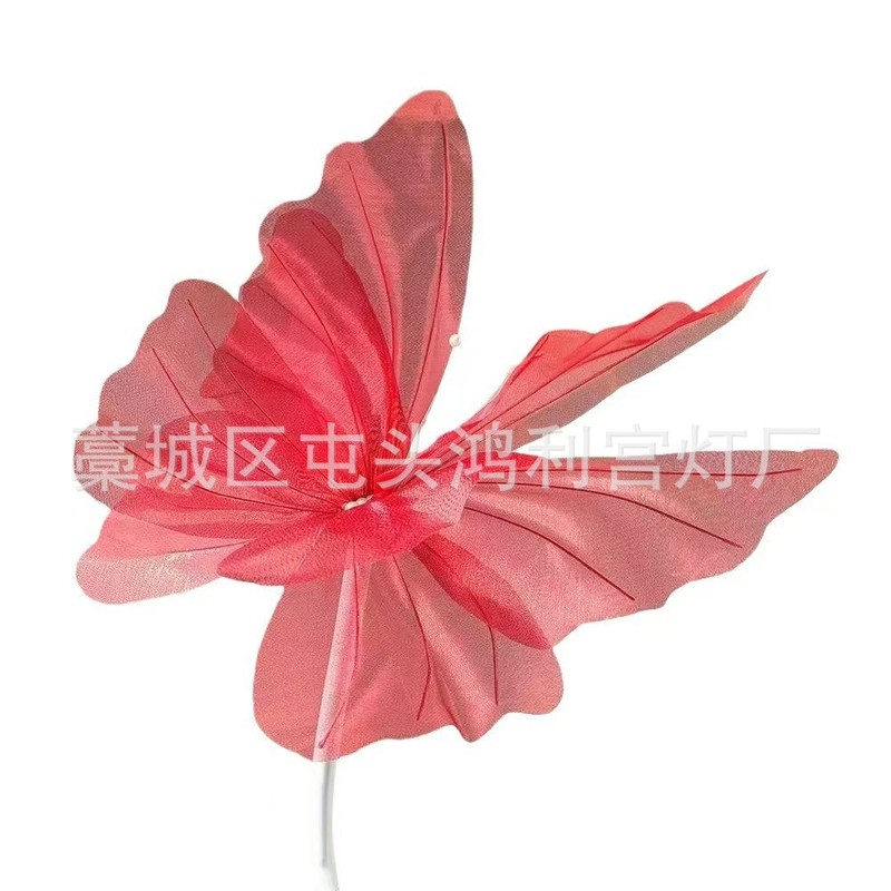批发跨境户外仿真手工网纱花蝴蝶婚房礼品场景装饰|undefined