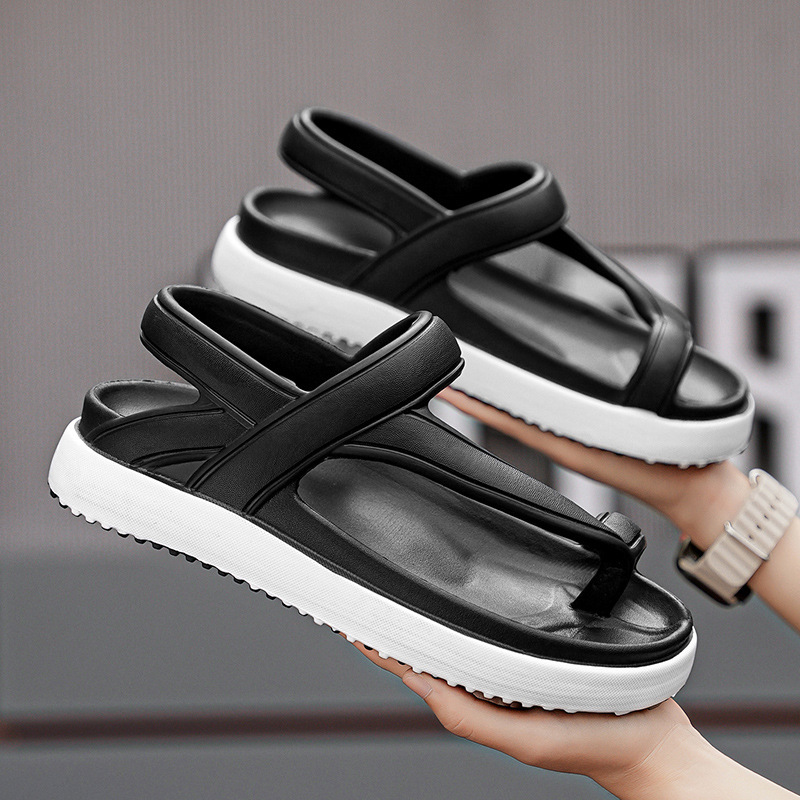 Sandalias para estudiantes de verano para hombres, conducción exterior, fondo suave, sandalias y pantuflas de playa con punta abierta de gran tamaño transfronterizo